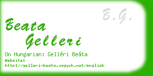 beata gelleri business card